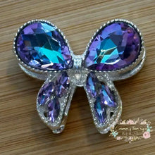Load image into Gallery viewer, Iredecent Rhinestone Bow Knot - Purple 17*22MM Bowknot Rhinestone Bead
