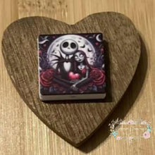 Load image into Gallery viewer, Jack &amp; Sally Love Square Silicone Focal Beads Silicone Square Bead
