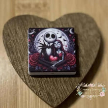 Load image into Gallery viewer, Jack &amp; Sally Love Square Silicone Focal Beads Silicone Square Bead
