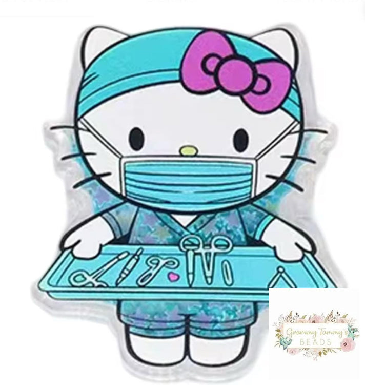 Kitty Nurse #1 - Glitter Flatback Glitter Flatback