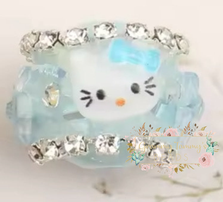 Kitty 16 * 20Mm Aurora Effect Beads - Blue 1 Count X