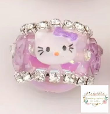 Kitty 16 X 20Mm Aurora Effect Beads - Lilac 1 Count