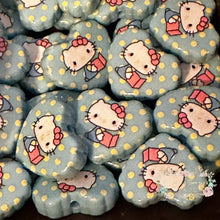 Load image into Gallery viewer, Kitty Acrylic Hearts - Assorted Colors Available - 1 Count Acrylic Heart Beads
