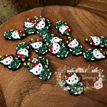 Load image into Gallery viewer, Kitty Christmas Tree Silicone Focal Bead
