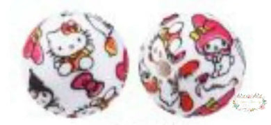 15MM Kitty Crew Silicone Beads 15mm Round Silicone Beads