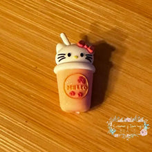 Load image into Gallery viewer, Kitty Cup - Pink Silicone Focal Beads Silicone Focal Bead
