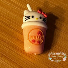 Load image into Gallery viewer, Kitty Cup - Pink Silicone Focal Beads Silicone Focal Bead
