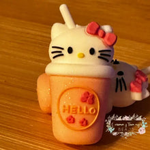 Load image into Gallery viewer, Kitty Cup - Pink Silicone Focal Beads Silicone Focal Bead
