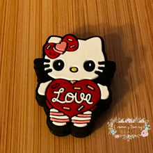 Load image into Gallery viewer, Kitty Heart Love - Silicone Focal Bead Silicone Focal Bead
