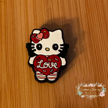 Load image into Gallery viewer, Kitty Heart Love - Silicone Focal Bead Silicone Focal Bead
