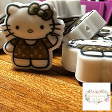 Load image into Gallery viewer, Kitty Love Brown - Silicone Focal Bead Silicone Focal Bead
