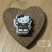 Load image into Gallery viewer, Kitty Love Brown - Silicone Focal Bead Silicone Focal Bead
