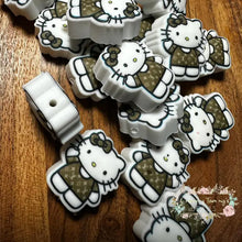 Load image into Gallery viewer, Kitty Love Brown - Silicone Focal Bead Silicone Focal Bead
