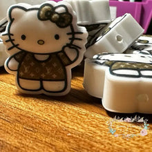 Load image into Gallery viewer, Kitty Love Brown - Silicone Focal Bead Silicone Focal Bead
