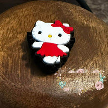 Load image into Gallery viewer, Kitty Red Silicone Focal Bead Beads
