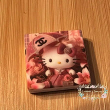 Load image into Gallery viewer, Kitty Square - with CiCi Umbrella Silicone Focal Bead Silicone Focal Bead
