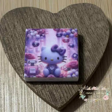 Load image into Gallery viewer, Kitty with Perfume Square Silicone Focal Bead Silicone Square Bead
