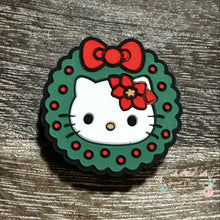 Load image into Gallery viewer, Kitty Wreath Silicone Focal Bead Silicone Focal Bead
