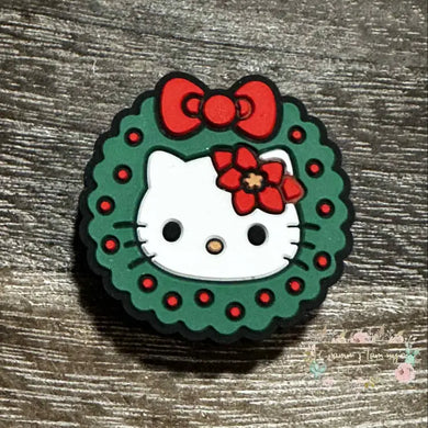 Kitty Wreath Silicone Focal Bead Silicone Focal Bead