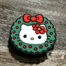Load image into Gallery viewer, Kitty Wreath Silicone Focal Bead Silicone Focal Bead
