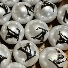 Load image into Gallery viewer, L*Ve 16mm White Pearly Acrylic Bead - 5 Count 16mm Acrylic Beads
