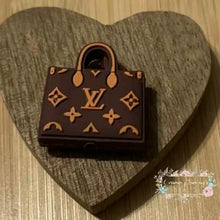 Load image into Gallery viewer, LoVe Brown Purse Silicone Focal Bead Focal Beads
