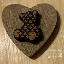 Load image into Gallery viewer, LoVe Brown Teddy Bear Silicone Focal Bead Silicone Focal Bead
