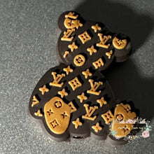 Load image into Gallery viewer, LoVe Brown Teddy Bear Silicone Focal Bead Silicone Focal Bead
