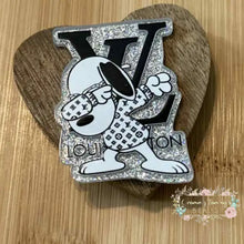 Load image into Gallery viewer, LoVe Dabbing Dog Glitter Flatback Glitter Flatback
