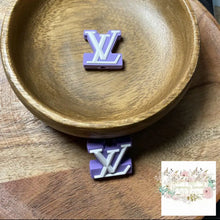 Load image into Gallery viewer, LoVe Two Toned PVC Focal Bead - Lavender PVC Focal Bead
