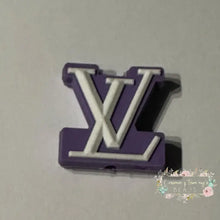Load image into Gallery viewer, LoVe Two Toned PVC Focal Bead - Lavender PVC Focal Bead
