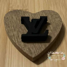 Load image into Gallery viewer, LoVe Silicone Focal Bead - Black Beads
