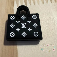 Load image into Gallery viewer, Love Black &amp; White Purse Silicone Focal Bead Beads
