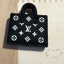 Load image into Gallery viewer, Love Black &amp; White Purse Silicone Focal Bead Beads
