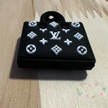 Load image into Gallery viewer, Love Black &amp; White Purse Silicone Focal Bead Beads

