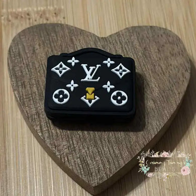LoVe New Black Purse Silicone Focal Bead Silicone Focal Bead