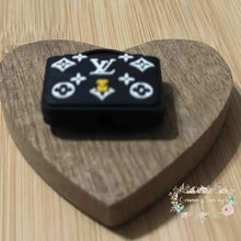 Load image into Gallery viewer, LoVe New Black Purse Silicone Focal Bead Silicone Focal Bead
