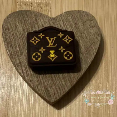 LoVe New Brown Purse Silicone Focal Bead Silicone Focal Bead