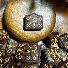 Load image into Gallery viewer, Love New Brown Purse Silicone Focal Bead
