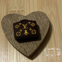 Load image into Gallery viewer, LoVe New Brown Purse Silicone Focal Bead Silicone Focal Bead
