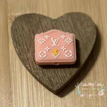 Load image into Gallery viewer, Love New Pink Purse Silicone Focal Bead Silicone Focal Bead
