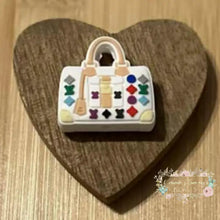 Load image into Gallery viewer, LoVe Purse White Multi Color Silicone Focal Bead Focal Beads
