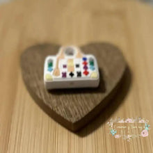 Load image into Gallery viewer, LoVe Purse White Multi Color Silicone Focal Bead Focal Beads
