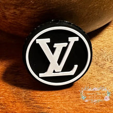 Load image into Gallery viewer, Love Black &amp; White Round Silicone Focal Bead Beads
