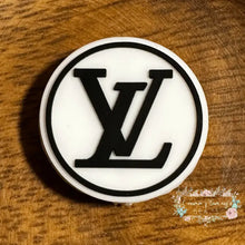 Load image into Gallery viewer, Love White &amp; Black Round Silicone Focal Bead Beads
