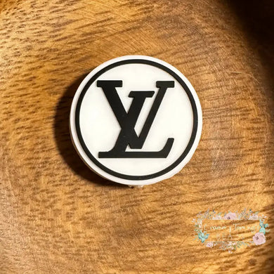 Love White & Black Round Silicone Focal Bead Beads
