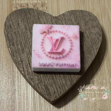 LoVe Pink Butterfly & Pearls Silicone Square Bead Silicone Square Bead