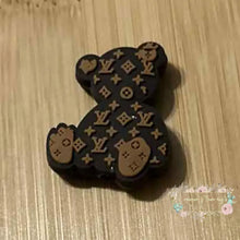 Load image into Gallery viewer, LoVe Brown Teddy Bear Silicone Focal Bead Silicone Focal Bead
