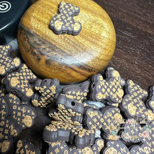 Load image into Gallery viewer, Love Brown Teddy Bear Silicone Focal Bead
