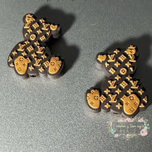 Load image into Gallery viewer, LoVe Brown Teddy Bear Silicone Focal Bead Silicone Focal Bead
